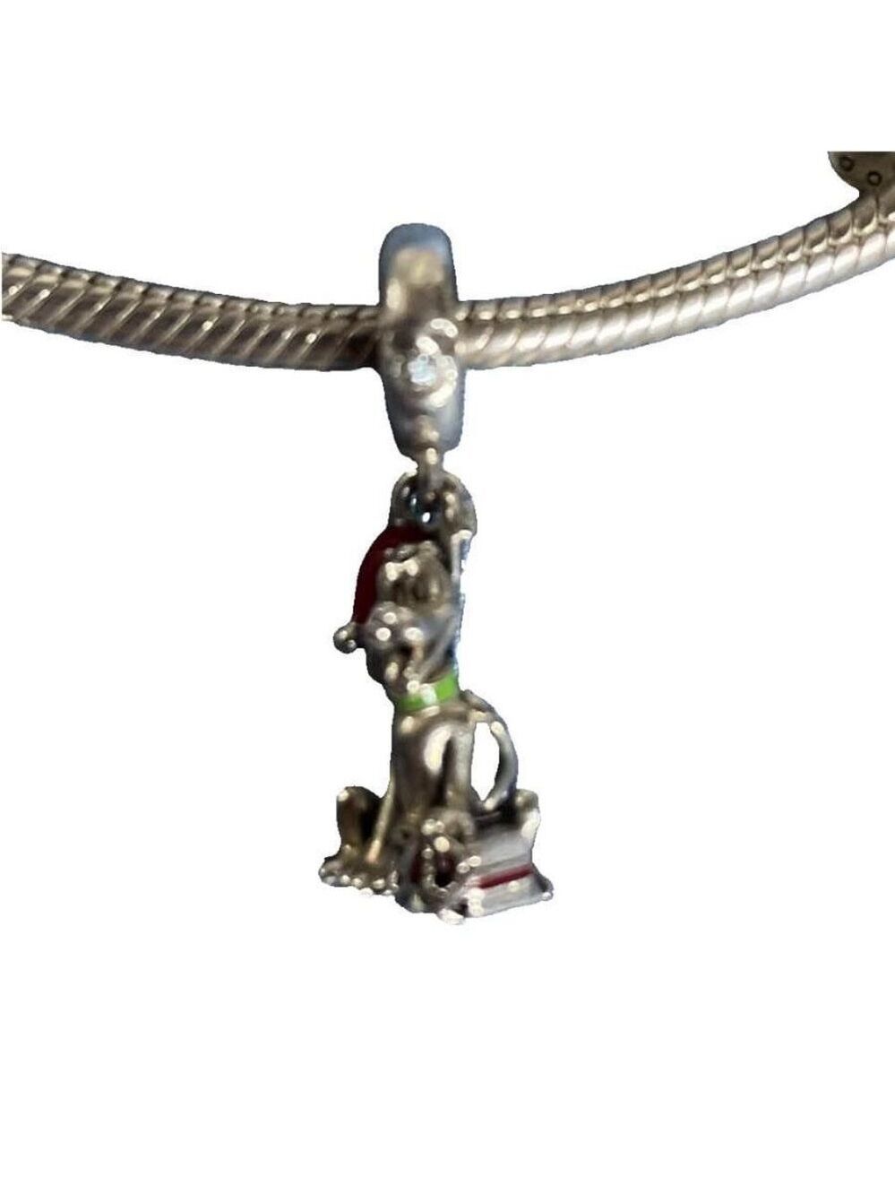 Disney Pluto Christmas Charm - Sterling Silver, Red and Green Enamel, 792140C01